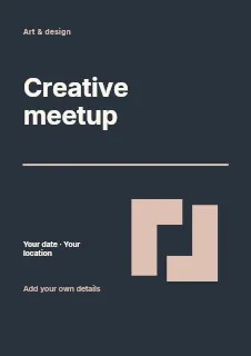 Spring Creative Meetup flyer template · Typography & ornament