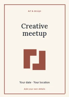 Spring Creative Meetup flyer template · Framed editorial