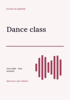 Spring Dance Class flyer template · Typography & ornament
