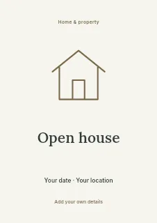 Spring Open House flyer template · Illustrated folio