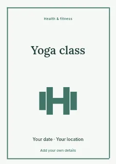Spring Yoga Class flyer template · Framed editorial