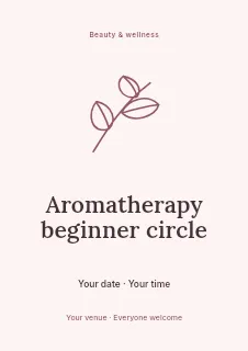 Aromatherapy beginner circle flyer template · Illustrated folio