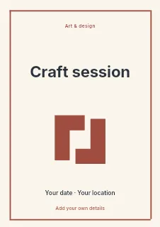 Summer Craft Session flyer template · Framed editorial