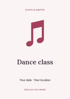 Summer Dance Class flyer template · Illustrated folio