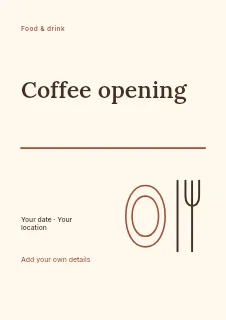 Weekend Coffee Opening flyer template · Typography & ornament