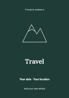 Weekend escape flyer template · Illustrated folio