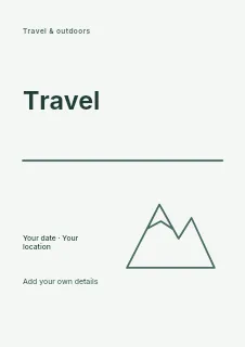 Weekend escape flyer template · Typography & ornament