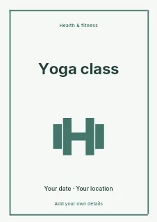 Weekend Yoga Class flyer template · Framed editorial
