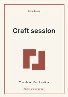 Winter Craft Session flyer template · Framed editorial