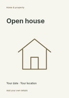 Winter Open House flyer template · Fine-line cover