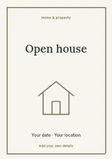 Winter Open House flyer template · Framed editorial