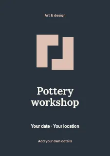 Winter Pottery Workshop flyer template · Illustrated folio