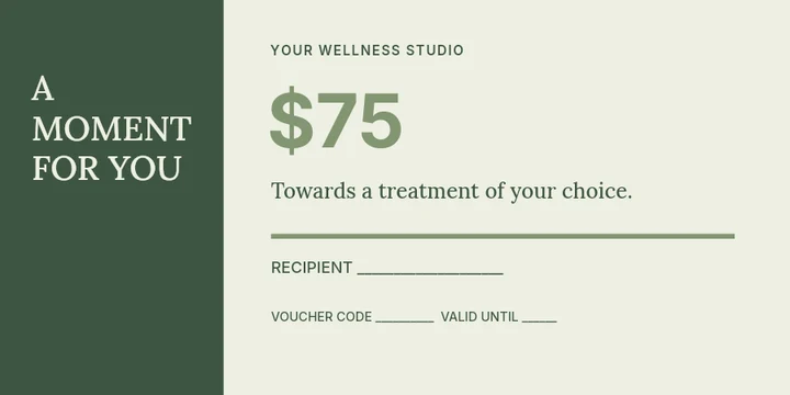 Wellness gift voucher template
