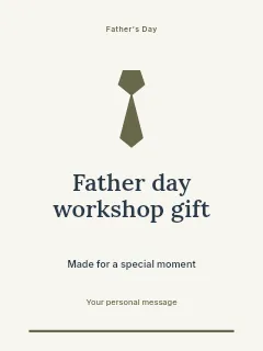 Father Day workshop gift invitation template · Botanical invitation