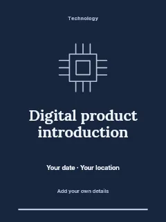 Digital product introduction invitation template · Botanical invitation