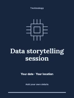 Data storytelling session invitation template · Botanical invitation