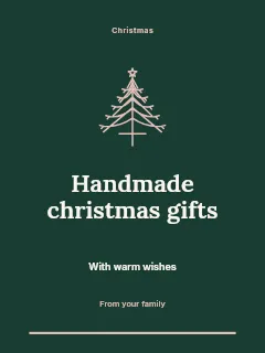 Handmade Christmas gifts invitation template · Botanical invitation
