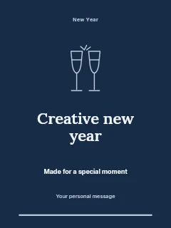 Creative New Year invitation template · Botanical invitation