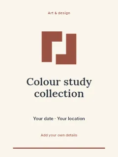 Colour study collection invitation template · Botanical invitation