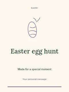 Easter egg hunt invitation template · Botanical invitation