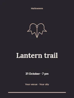 Lantern trail invitation template · Botanical invitation
