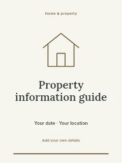 Property information guide invitation template · Botanical invitation
