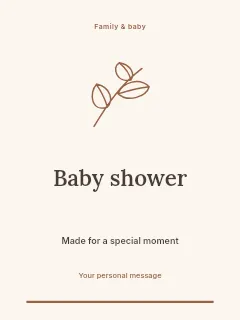 Spring Baby Shower invitation template · Botanical invitation