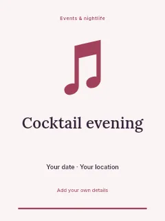 Spring Cocktail Evening invitation template · Botanical invitation