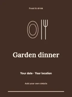 Spring Garden Dinner invitation template · Botanical invitation