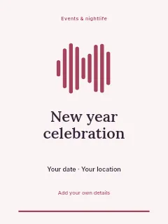 Spring New Year Celebration invitation template · Botanical invitation
