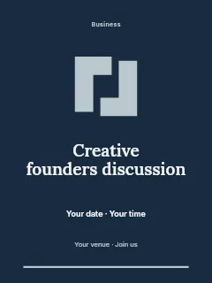 Creative founders discussion invitation template · Botanical invitation