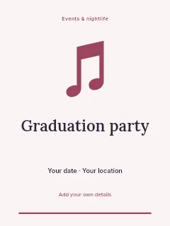 Weekend Graduation Party invitation template · Botanical invitation