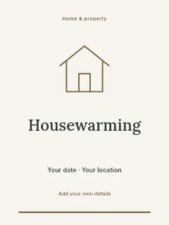 Weekend Housewarming invitation template · Botanical invitation