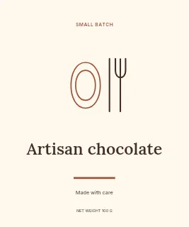 Artisan Chocolate label template · Artisan label