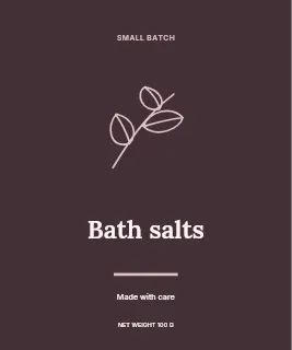 Bath Salts label template · Artisan label