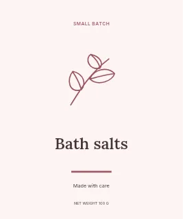 Bath Salts label template · Artisan label