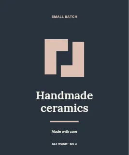 Handmade Ceramics label template · Artisan label
