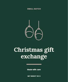 Christmas gift exchange label template · Artisan label
