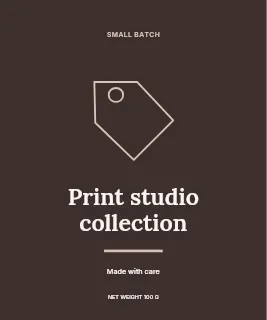Print studio collection label template · Artisan label