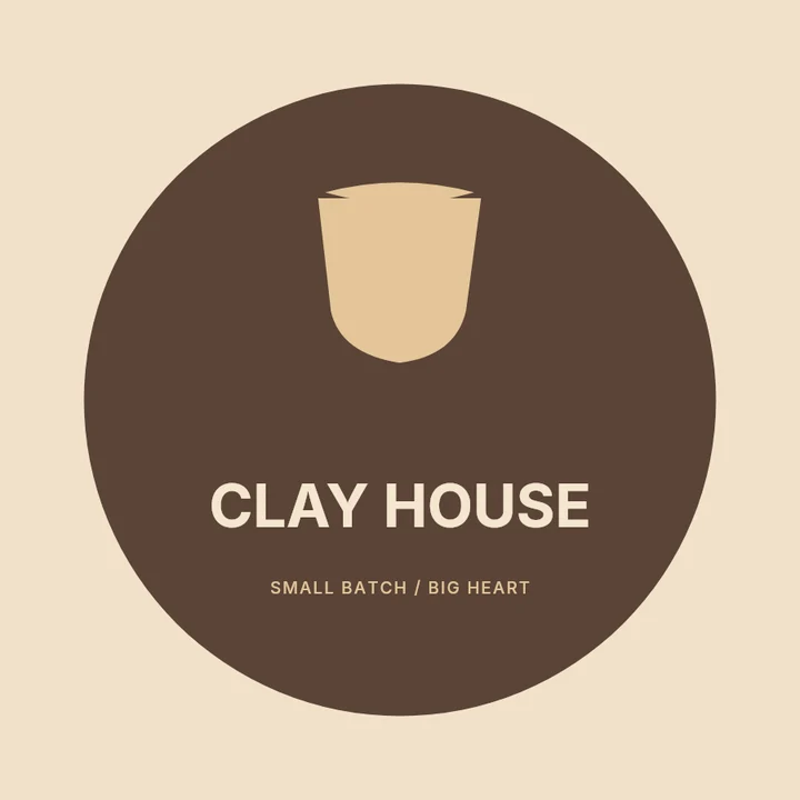 Clay house maker stamp logo template
