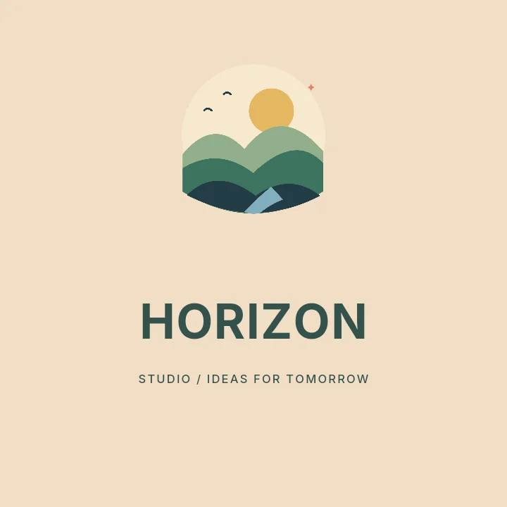 Horizon studio logo template · Illustrated logo
