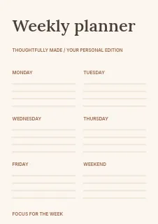 First year memory book planner template · Structured planners