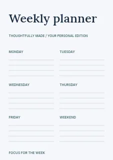 Project planning workshop planner template · Structured planners