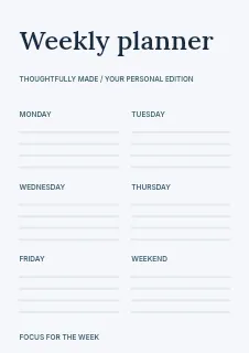 Project planning workshop planner template · Structured planners