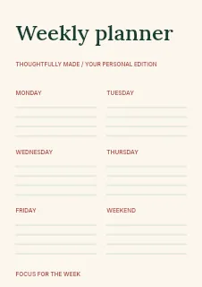 Winter reading circle planner template · Structured planners