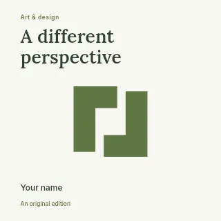 A Different Perspective podcast cover template · Fine-line cover