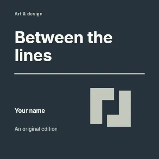 Between the Lines podcast cover template · Typography & ornament
