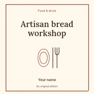 Artisan bread workshop podcast cover template · Framed editorial