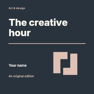 The Creative Hour podcast cover template · Typography & ornament