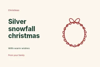 Silver snowfall Christmas postcard template · Horizontal photo dialogue